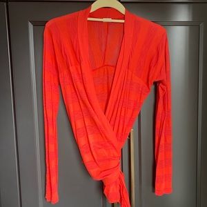 Splendid burnout stripe waterfall cardigan